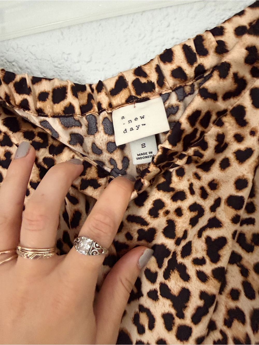 A New Day Silky Leopard Wide Leg Pants - Picture 3 of 6